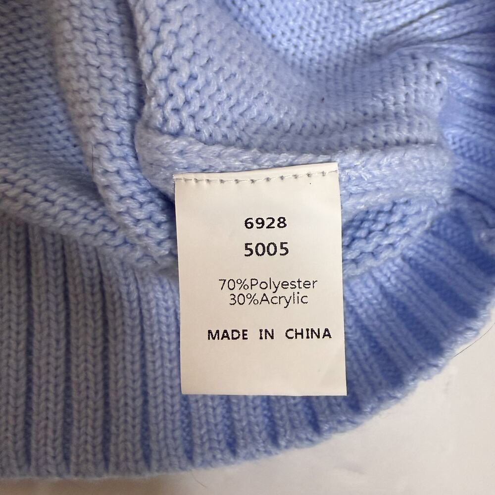 BTFBM Periwinkle Ribbed Mock Neck Sweater M - Picture 7 of 9